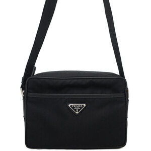 Prada Tessuto Crossbody messenger bag saffiano leather Black